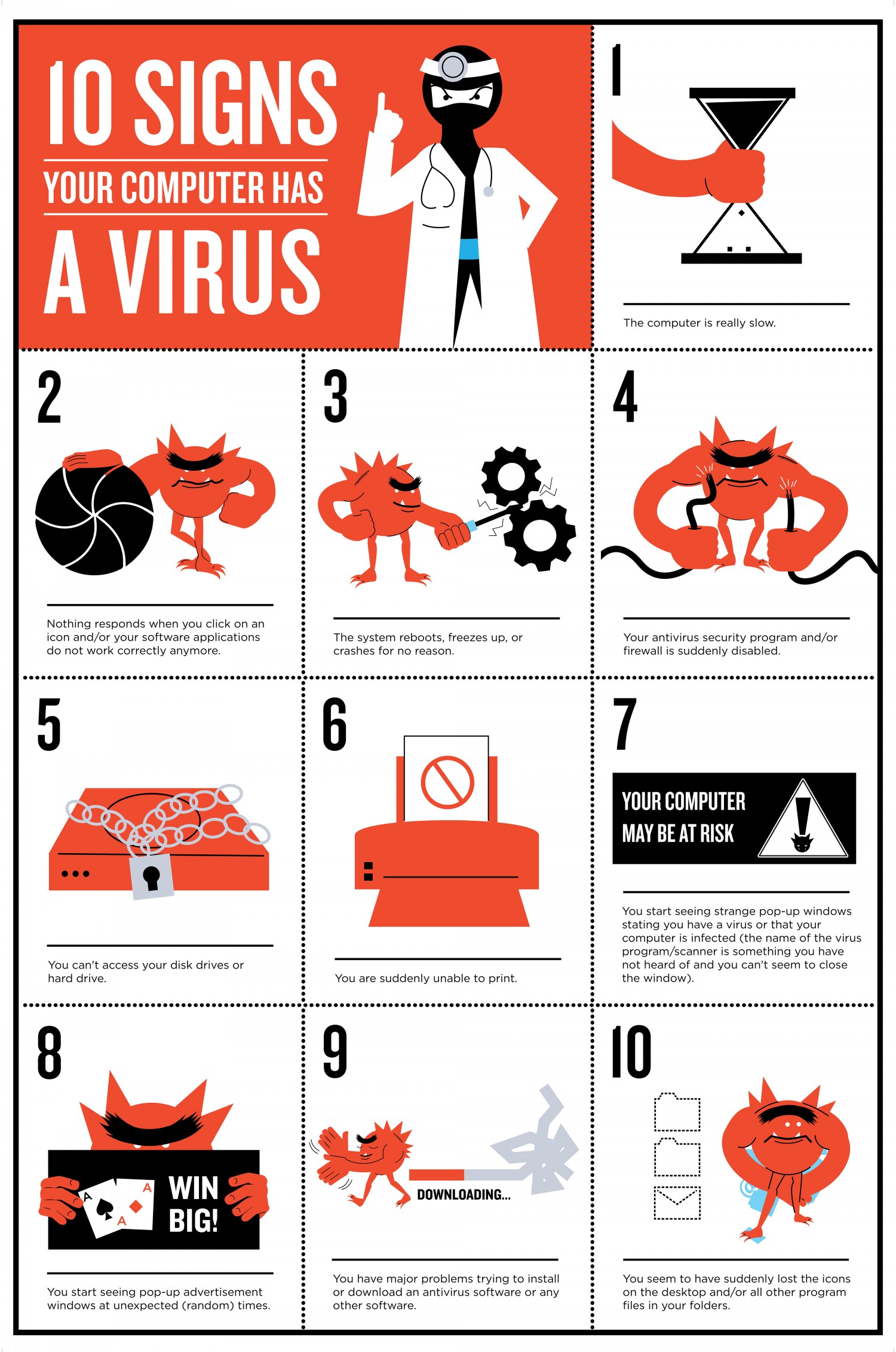10 sinais que o seu computador está infetado