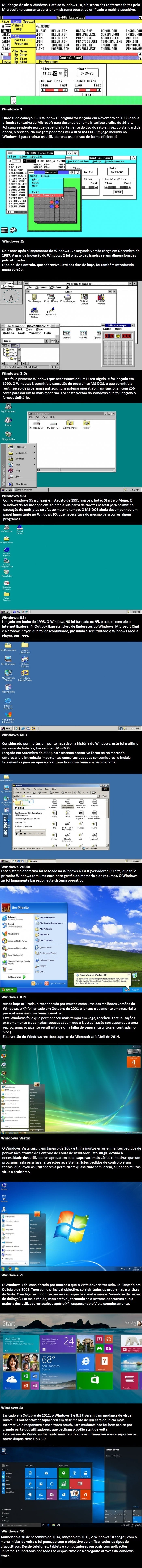 Evolução do Windows em 30 anos