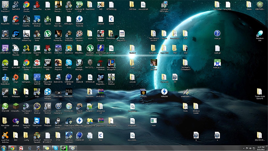 Desktop desorganizado