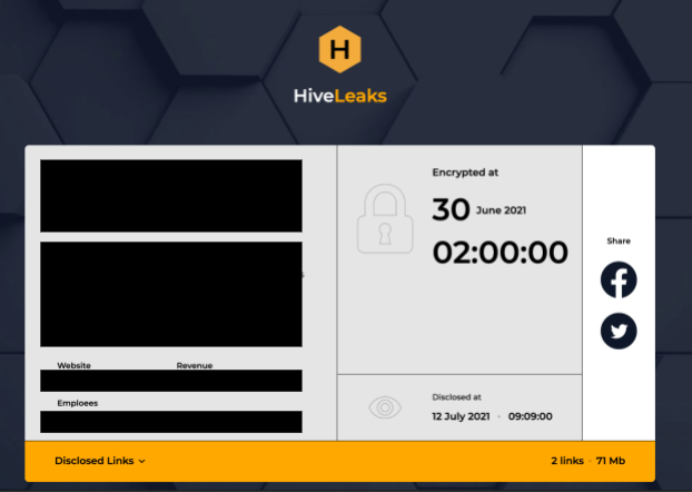 Figura 6 - Hive Leaks