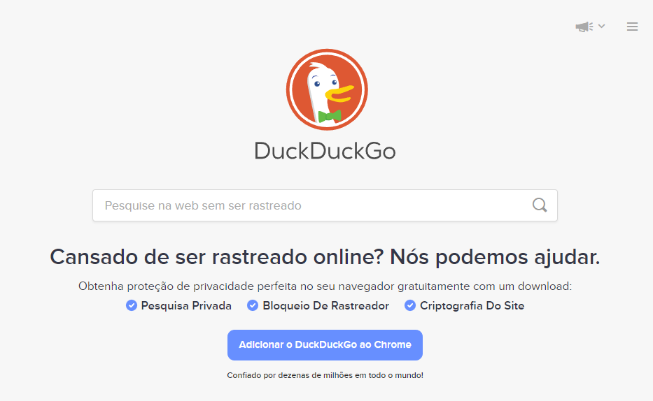 DuckDuckGo, o motor de busca que mantém a sua privacidade.